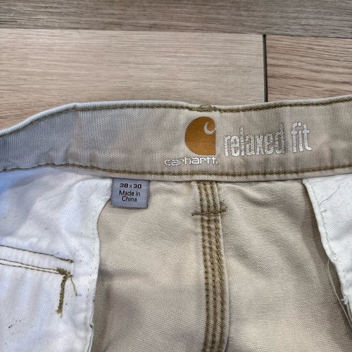 Carhartt Relaxed Fit Canvas Workwear Distressed Cargo Pants 38x30 Streetwear - Picture 5 of 12