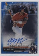 2017 Bowman Draft Chrome Pick Blue Wave Refractor 6/150 JJ Matijevic Auto 13iq