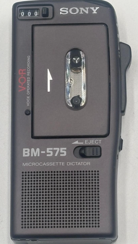 Sony BM-575 Handheld Microcassette Dictator Voice Operated Recorder