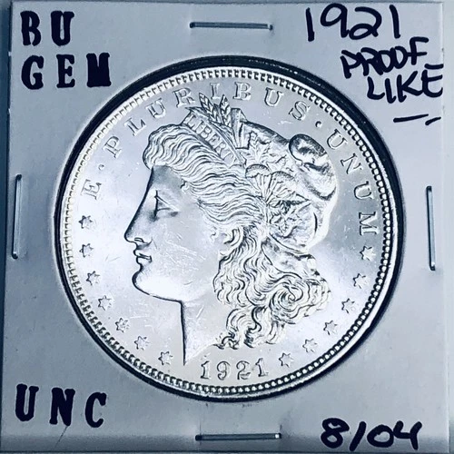 1921 BU GEM MORGAN SILVER DOLLAR UNC MS+++ U.S. MINT RARE COIN 8104