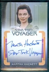 Star Trek Voyager Archives & Inscriptions Martha Hackett  Inscription Auto Carda