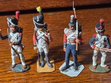 French Imperial  Guards GrenadiersLead Painted Soldiers Napoleanic Era  SET OF 4