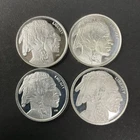 Lot of 4 1/10 Oz Silver Fractional Buffalo Rounds .999
