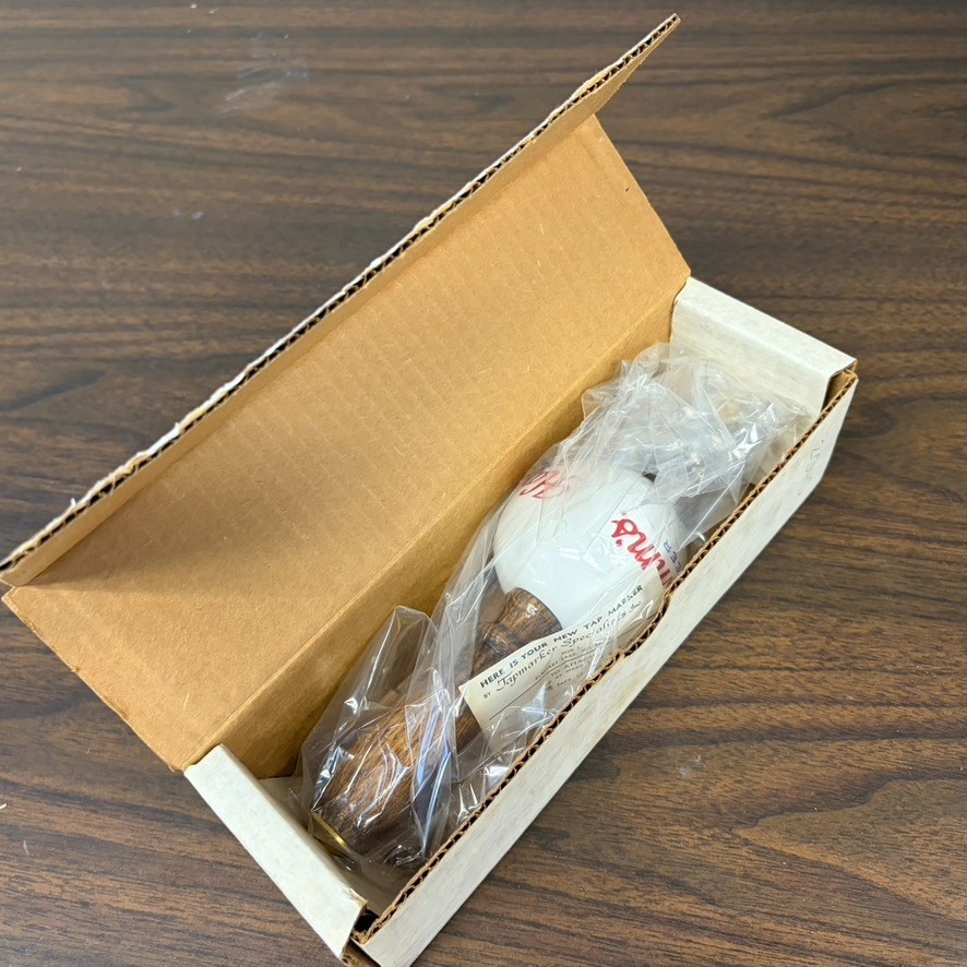 New NOS Hamm's Beer Vintage Tap Handle Wood Knob Rare W/ box