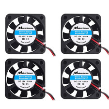 4Pcs 3D Printer Fan 12V, 40Mm 12 Volt 0.08A DC Mini Quiet Cooling 40 X 40 X10Mm