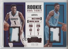 2017-18 Panini Contenders Prime 3/25 Dwayne Bacon Malik Monk #RTD-8 1u6