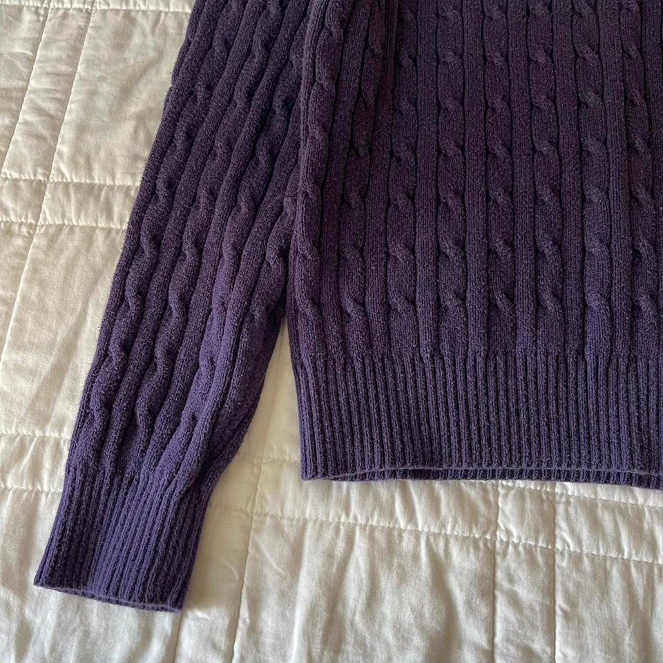 st johns bay Y2k темно фиолетовый вязаный свитер sz med академия гранж - Изображение 3 из 4