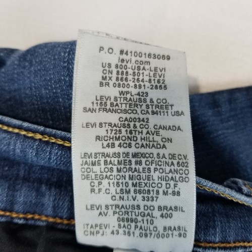 Levis 524 Jeans Gr. 11 Blau Too Superlow Bootcut Flare Dark Wash Stretch 90er - Bild 8 von 12