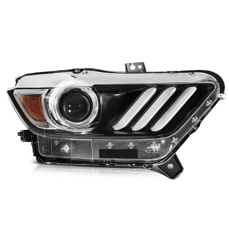 Pair Headlights Assembly Front For 2015-2017 Ford Mustang w/Projector HID Xenon Foto 2 de 4