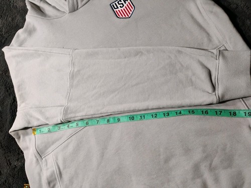 Men's Nike USA Fleece Travel Hoodie USMNT/ Large/ Gray/Used - Picture 4 of 8