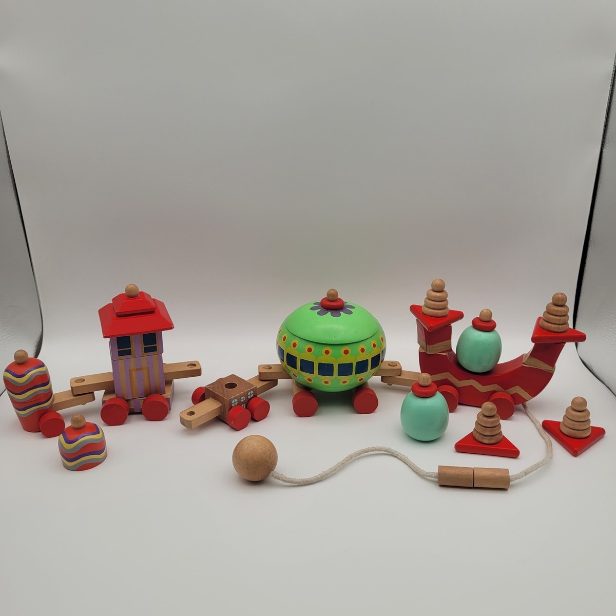In The Night Garden Wooden Wood Ninky Nonk Pull Along Take Apart
