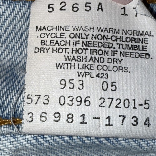 VTG 90s LEVI'S 36981 Orange Tab Denim Size 10 W28 Light Blue Relaxed Shorts USA - Picture 7 of 17