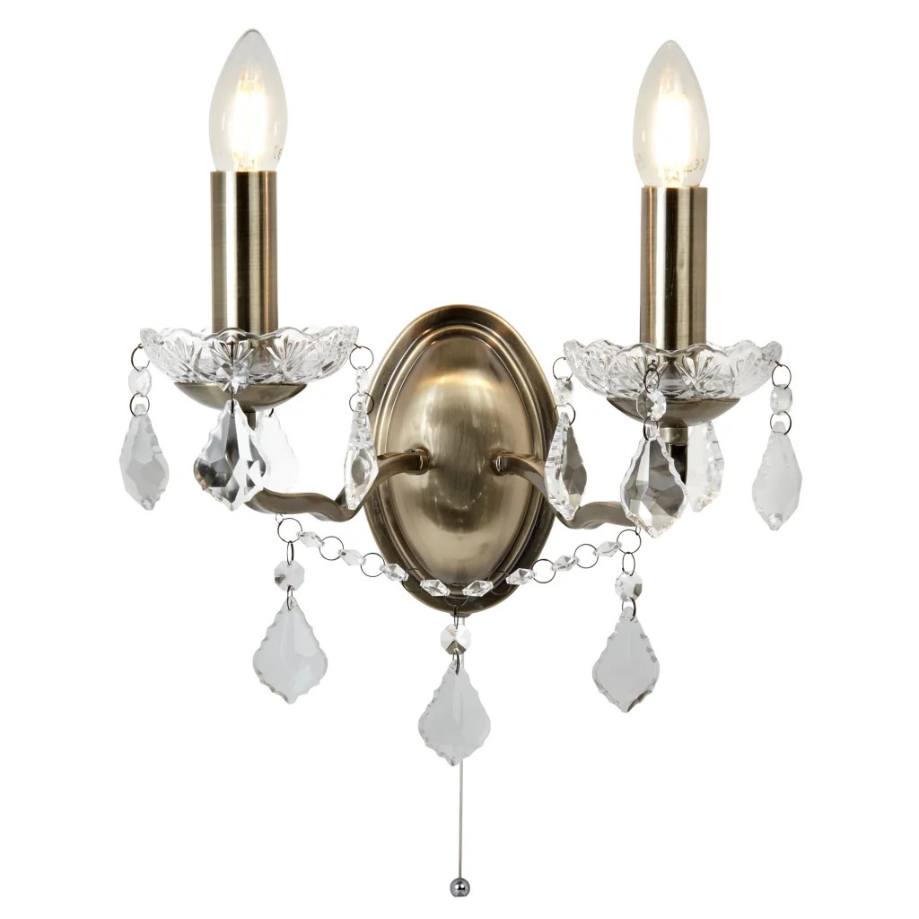 Wall Light Brass Paris Antique Searchlight 8732-2AB