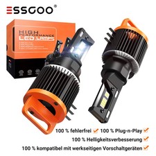 2X H15 Tagfahrlicht Fernlicht Auto LED Scheinwerfer Xenon 6500K 12000LM Halogen