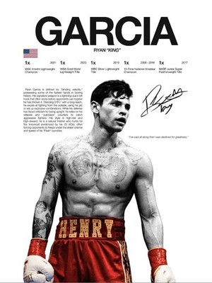 Ryan Garcia Poster, Boxing Poster, Modern Boxing Print, Minimalist Boxing Print