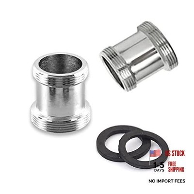 2pcs Brass Faucet Adapter, 22mm NPT Male to Male Thread, Tap Aerator M20 - M22