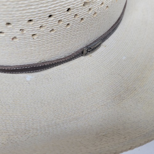 Atwood Cowboy Hat Hereford Size 7 Low Crown Straw Long Oval - Picture 9 of 13