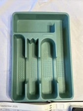 Rubbermaid 2919 Silverware Tray Flatware Drawer Organizer 13.5X 9” Green “1994”