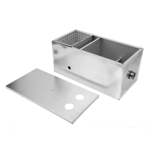 3 Stage Filtration Grease Trap Grease Interceptor For Kitchen 50x25cm Holes - Picture 8 of 24