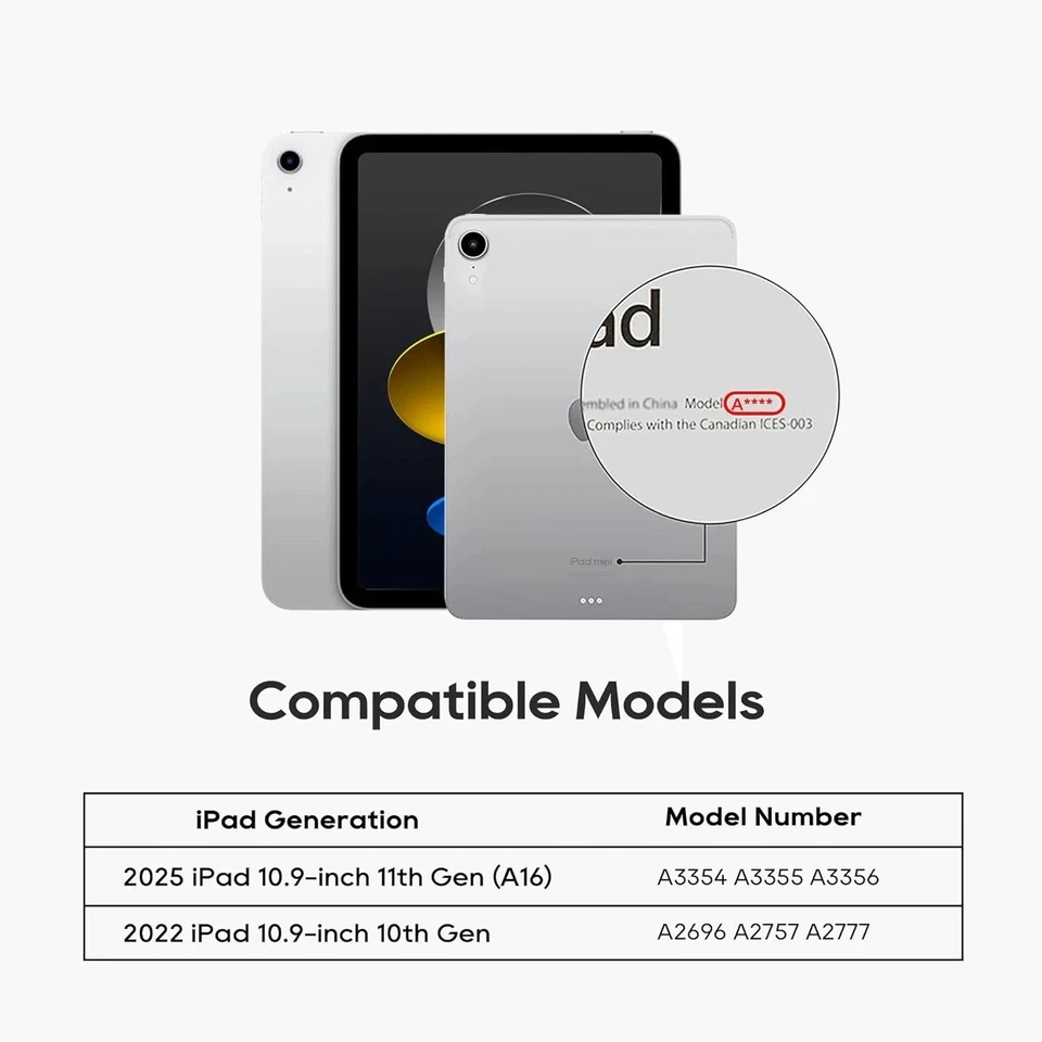 Wireless Magic Keyboard Case for Apple iPad 11th Gen (A16) 2025 & iPad 10th Gene - Image 3 of 4