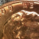 1958-D Uncirculated Lincoln Wheat Cent Penny Multiple Die Break Errors (E6086)
