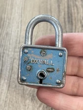 Vintage Old Small Oxwall Padlock Lock No Key