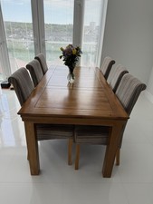 Solid Oak Dining Table & 6 Chairs - Orrick - Oakland Furniture