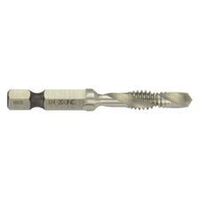 Westward 6Exl5 Drill/Tap/Countersink Bit, 1/4-20X2-1/4 L