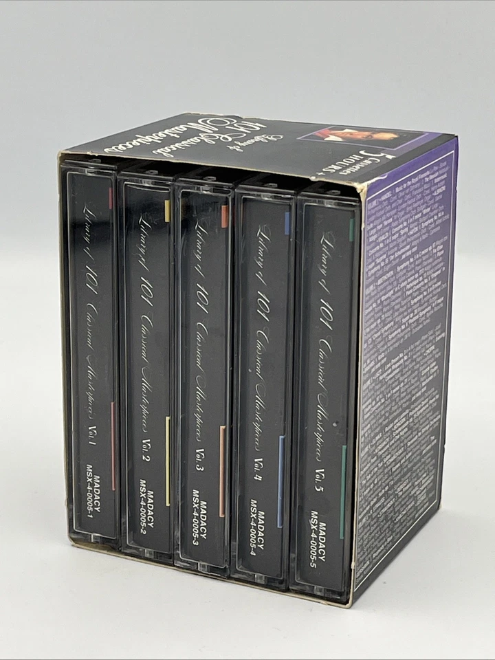 Library Of 101 Classical Masterpieces 5 Cassettes Volumes 1-5 Box Set Madacy - Image 3 of 4