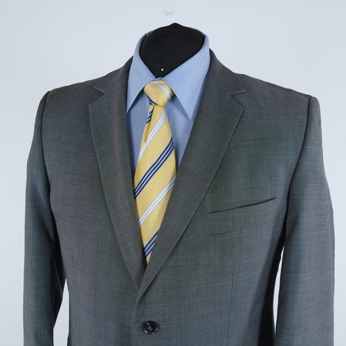 Mens Birdseye Blazer 46S UK Size Grey Tailored Fit Wool Sport Coat Jacket - Picture 10 of 12