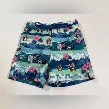 Buc-cees swim trunks toddler 4T blue green beaver