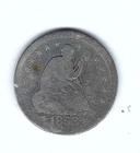 1853 ARROWS AND RAYS CLEANED SEATED LIBERTY QUARTER