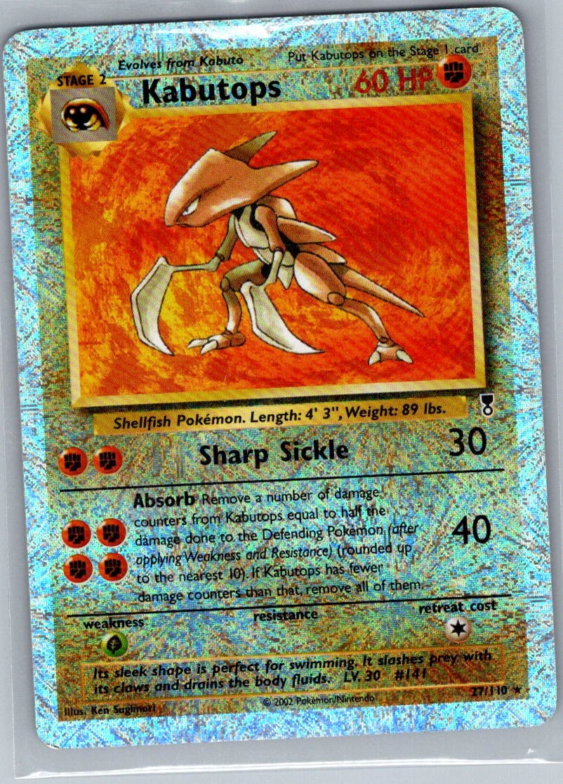 Kabutops 27/110 Reverse Holo Legendary Collection - Pokemon Card - NM