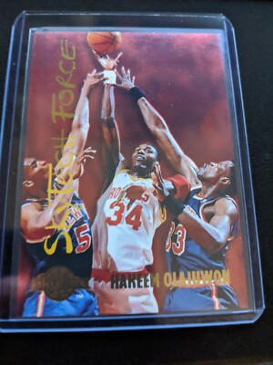 1995 Skybox Skytech Force Foil Insert Hakeem Olajuwon #SF19 Houston Rockets HOF