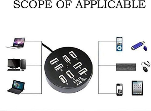 KDL 8-Port USB Hub, UBS INTERFACE 2.0 kompatibel. - Bild 2 von 5