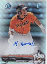 Miguel Gomez 2017 Bowman Chrome Refractor Auto /499
