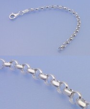 Echt 925 Silber Karabiner Ketten verlängerung RUND bis 10 cm beliebige Länge