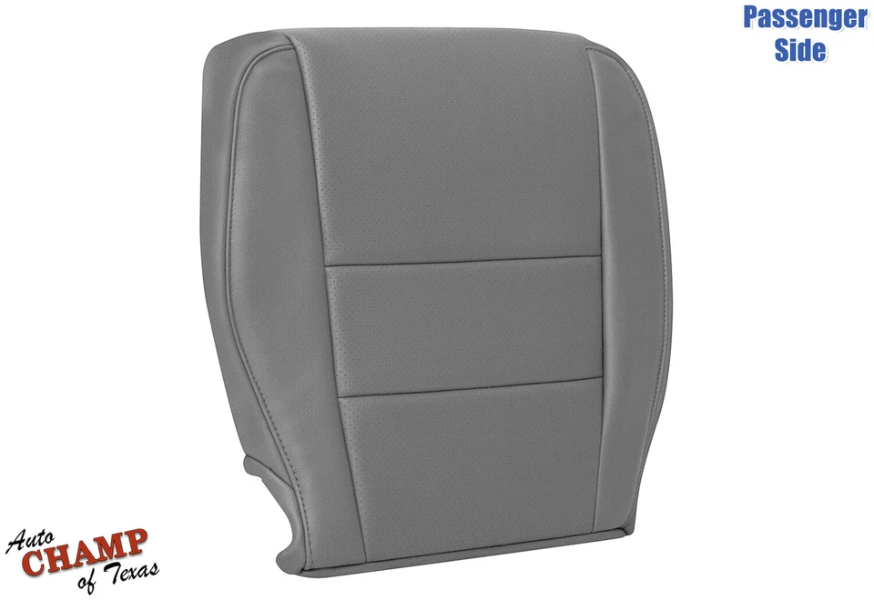 2007-2014 Honda Ridgeline -Passenger Side Bottom Leather Seat Cover Gray Perf - Image 2 of 4