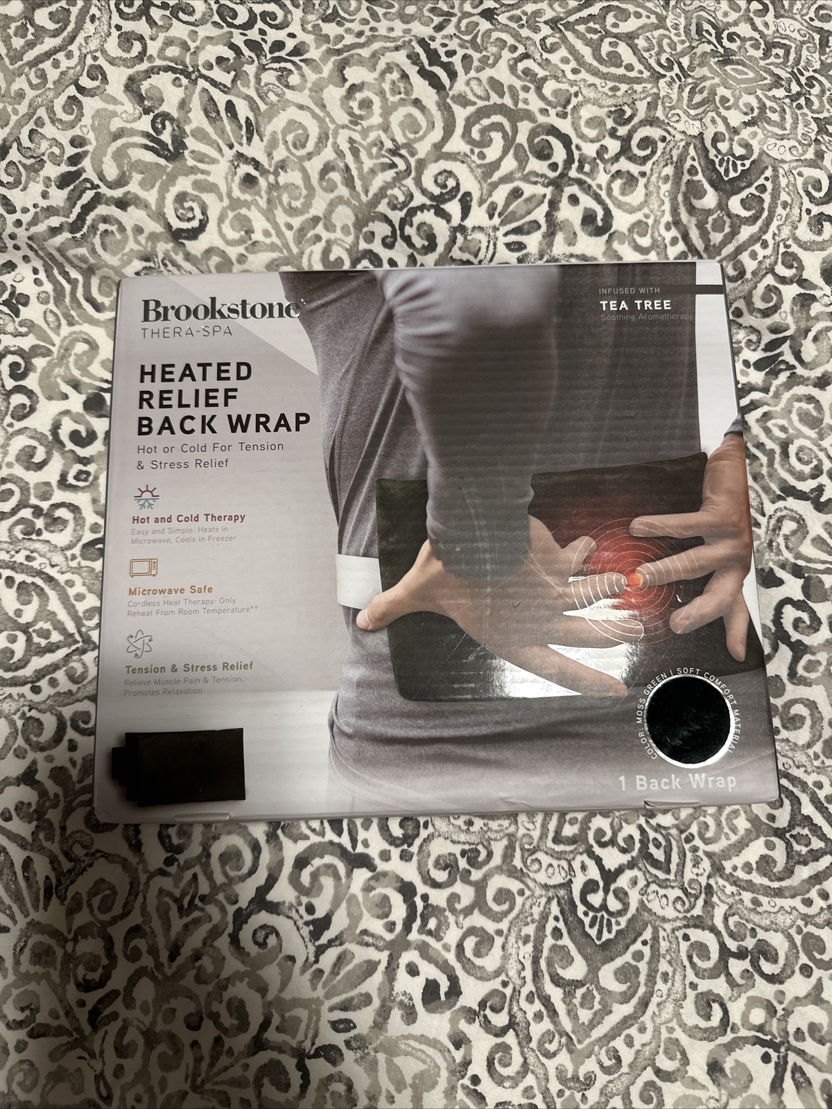 Brookstone heating pad - Back Wrap Hot or Cold for Tension u0026amp; Stress ,  pain. musc | eBay