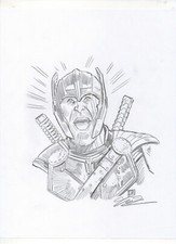 Thor ORIGINAL PENCIL SKETCH by Tim Shinn