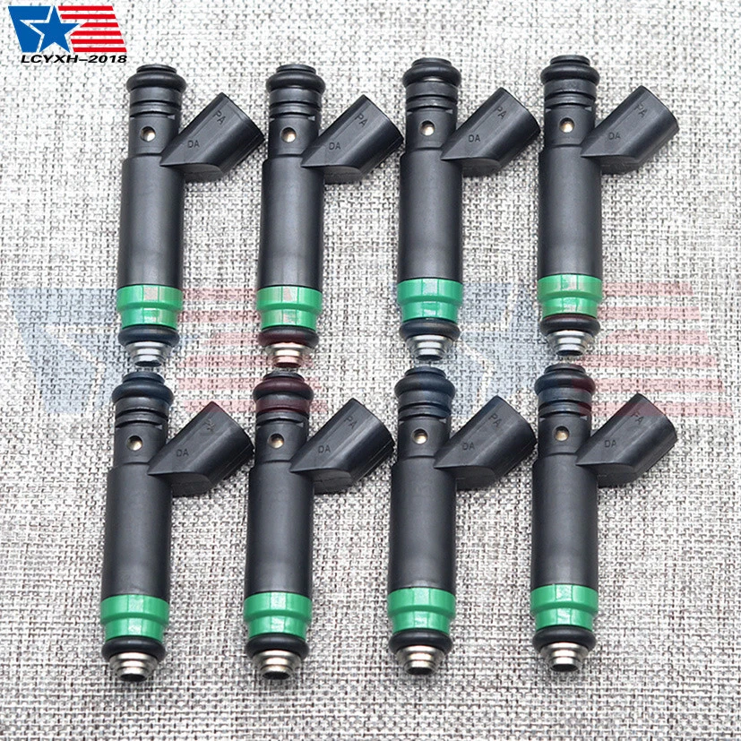 Juego de 8 inyectores de combustible de gasolina para camioneta Ram Jeep Grand Cherokee Dodge 1500 Durango Foto 3 de 4