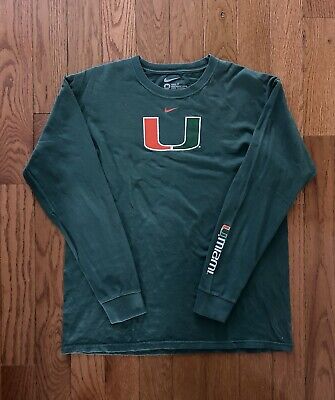 ウェア Hurricanes Mens Training Tee LS Miami Hurricanes Nike Vintage LS T-Shirt Size Medium | eBay