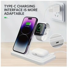 Waitiee Wireless Charger 3 in 1 15w Fast Charging Station for Apple iWatch Se/6