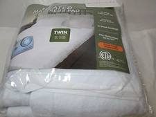 New Biddeford Twin Heated Mattress Pad - 10 Hour Auto Shut Off - 10 Heat Setting
