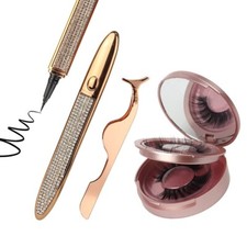 Magnetic Time 2PC 3D Mink Lashes Natural Short Fluffy Kit