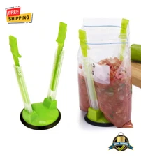 1 pc Adjustable Hands-Free Baggy Rack Stand - Food Prep & Storage Bag Holder