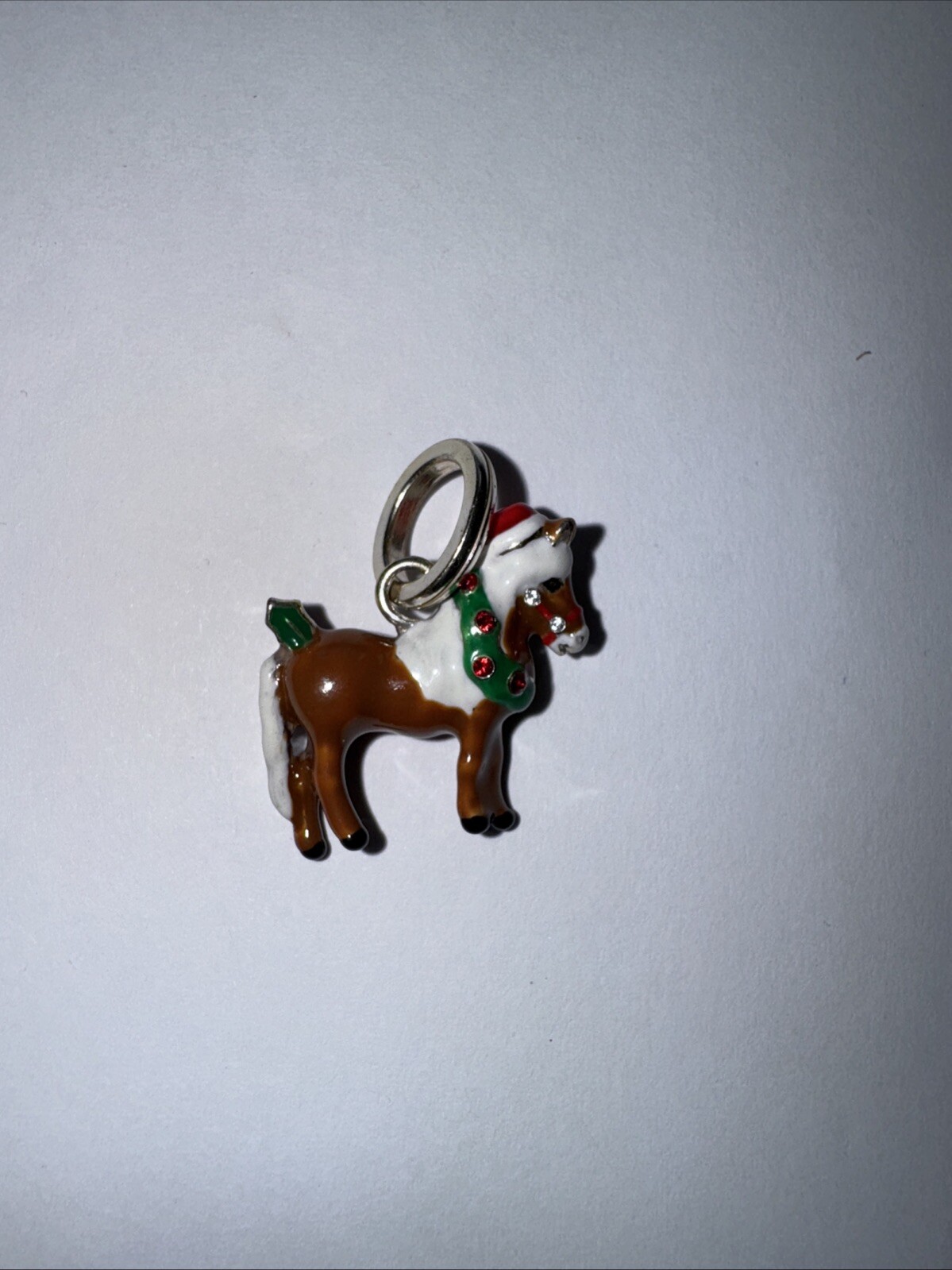 Ciondolo Brighton Natale Pony Cavallo Agrifoglio Babbo Natale Cappello Vacanze Nuovo