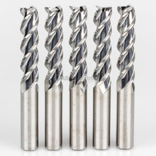 5 Pcs 3/8" YG1 Alu-Power 3 Flute Extra Long Length Carbide End Mill Aluminum