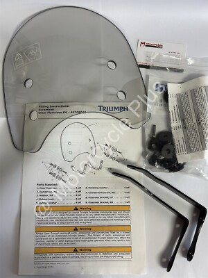 Triumph Scrambler EFI Flyscreen Kit (Clear) Part No.A9708049 | eBay