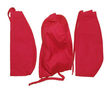 Landau Surgical Scrub Hat Unisex New Red One Size Short Hair Set OF three